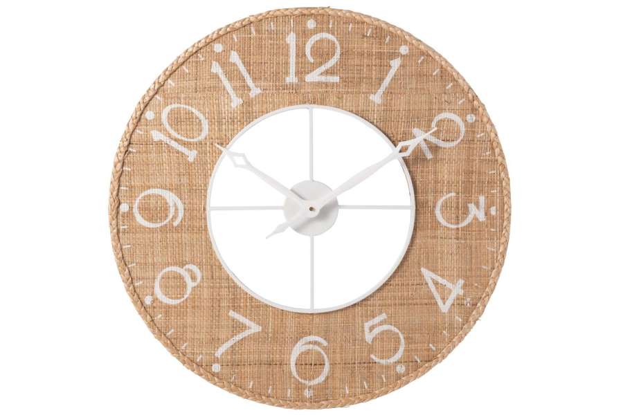 CLOCK SODI MDF NATURAL/WHITE