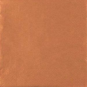 Serviett kobber perleeffekt 25X25Cm