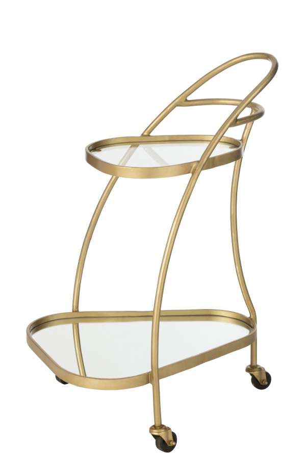 TROLLEY TRIANGLE METAL/MIRROR GOLD