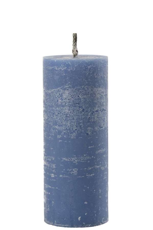 OUTDOOR CANDLE PILLAR PARAFFIN BLUE LARGE-45HOURS