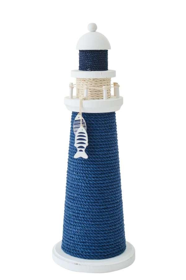 LIGHTHOUSE DECORATIVE ROPE/PINEWOOD BLUE/WHITE LARGE