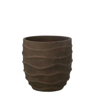 FLOWERPOT WAVES + OUTDOOR SAND DARK BROWN MEDIUM