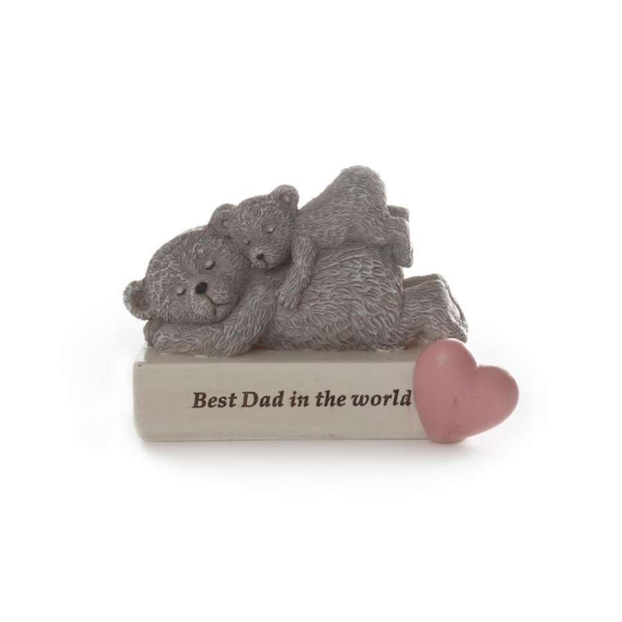 Figur Bjør M/Hjerte/Tekst 9X5X6Cm