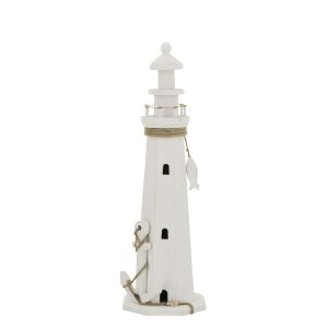LIGHTHOUSE DECORATIVE MDF/ROPE WHITE LARGE
