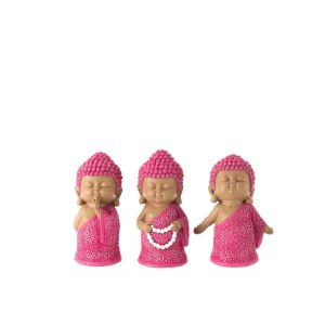 MONK CHAIN RESIN PINK ASSORTMENT OF 3