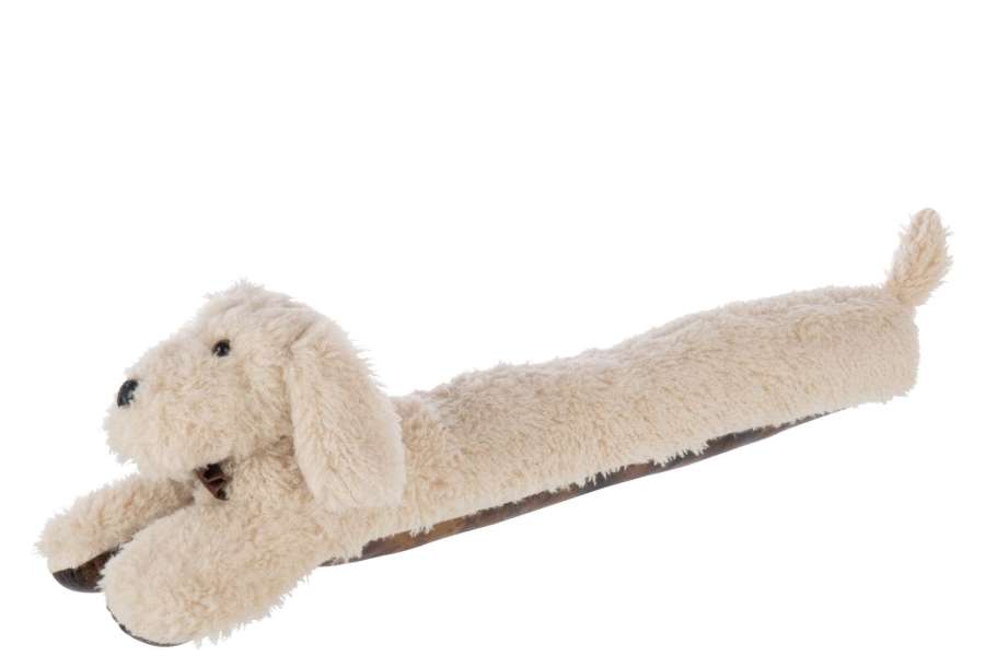 DRAUGHT EXCLUDER DOG POLYESTER LIGHT BEIGE