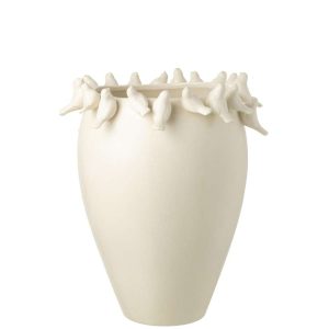VASE BUDGIE CLAY WHITE LARGE