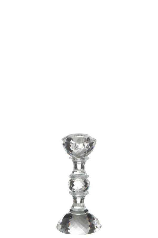 CANDLE HOLDER MARIE CRYSTAL TRANSPARENT SMALL