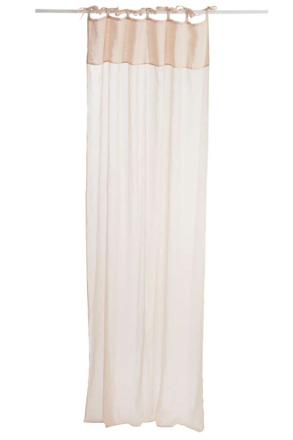 CURTAIN COTTON VOILE+LINEN LIGHT PINK