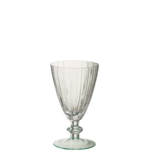 DRINKING GLASS STRIPED GLASS TRANSPARENT/LIGHT GREEN