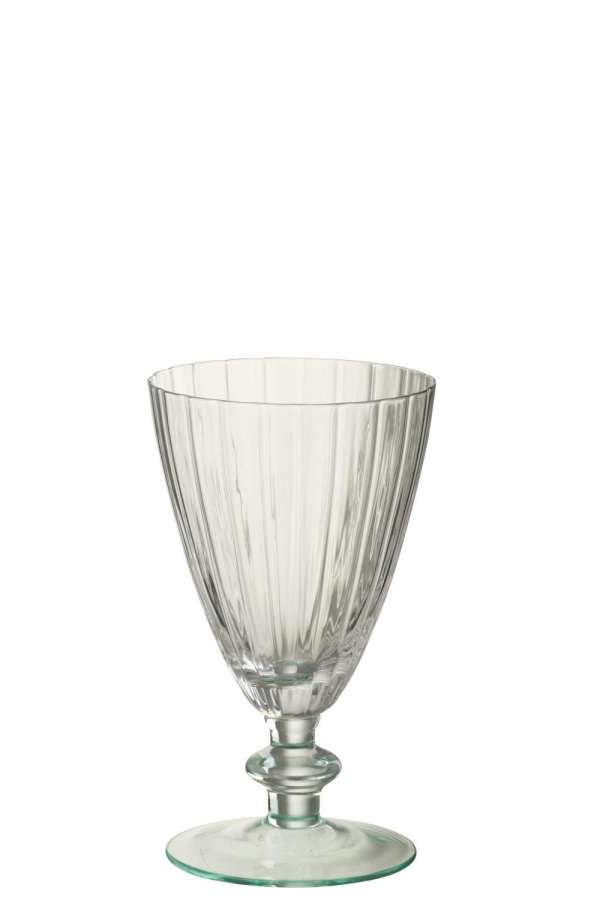 DRINKING GLASS STRIPED GLASS TRANSPARENT/LIGHT GREEN