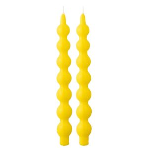 BOX OF 2 CANDLE GOURD FLUO YELLOW-5 HOURS
