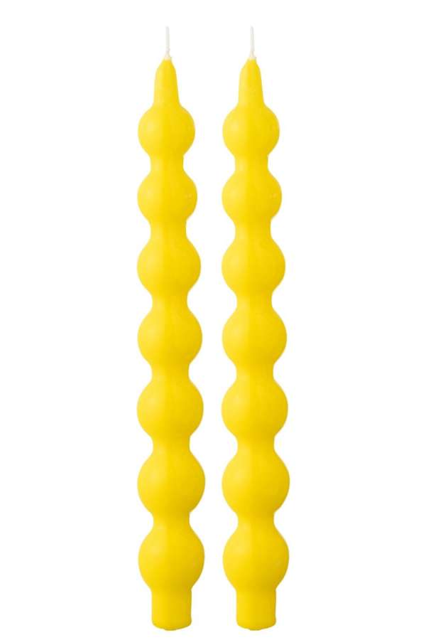 BOX OF 2 CANDLE GOURD FLUO YELLOW-5 HOURS