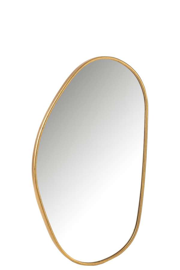MIRROR ABSTRACT MDF/GLASS GOLD  LARGE