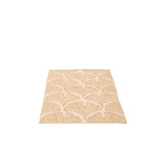 RUG OUTDOOR LEAVES POLYPROPYLENE WHITE/NATURAL
