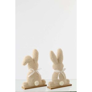 RABBIT POLYESTER BEIGE MEDIUM ASSORTMENT OF 2