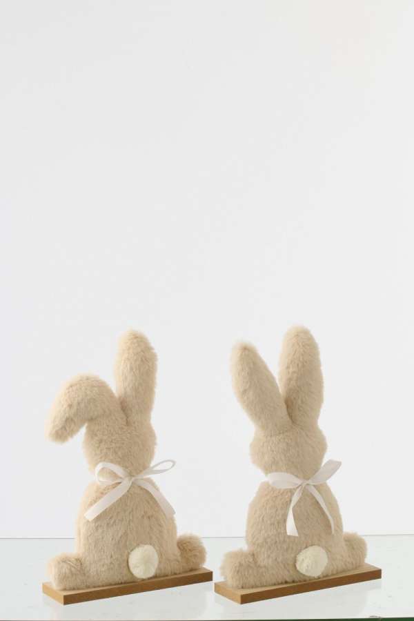 RABBIT POLYESTER BEIGE MEDIUM ASSORTMENT OF 2