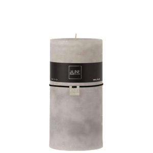 CYLINDER CANDLE  LIGHT GREY XXL-150H