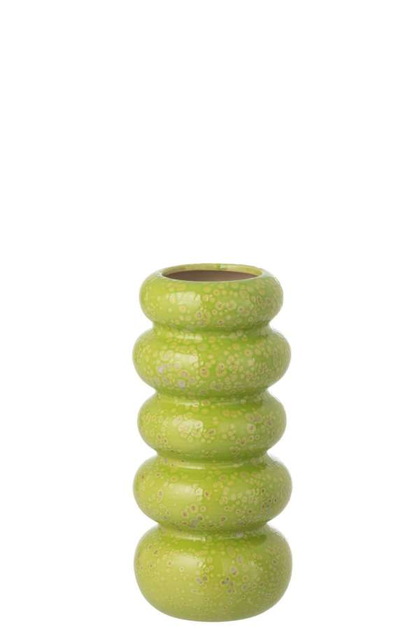 VASE RINGS PORCELAIN GREEN SMALL