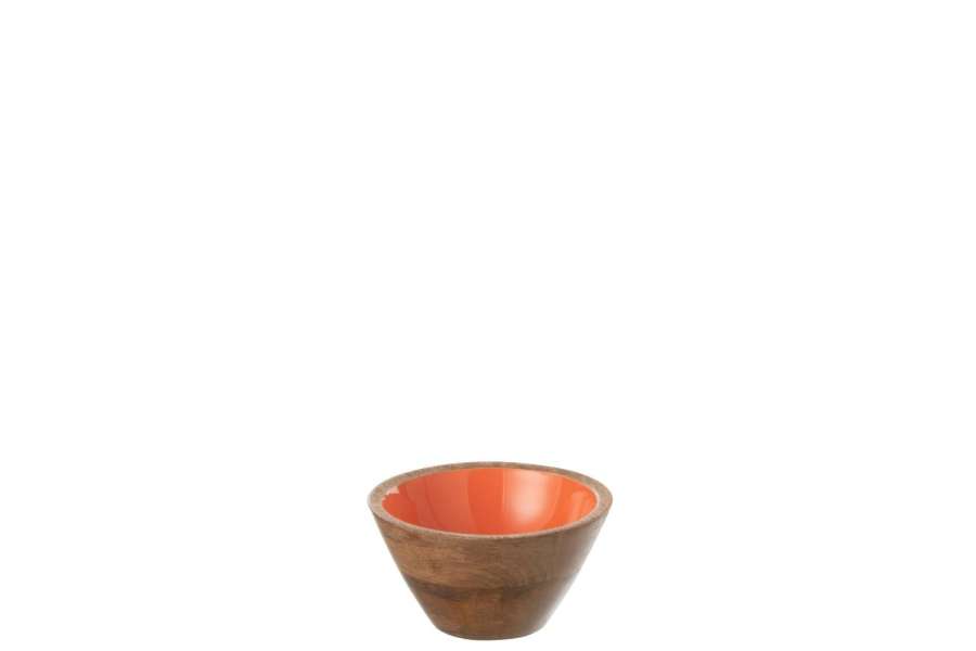 BOWL KOS WOOD ORANGE SMALL