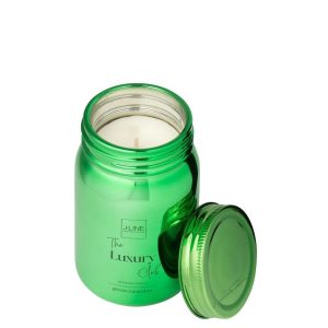 SCENTED CANDLE JAR GLASS GREEN-69H