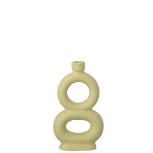VASE SOLIFLORE 2 RINGS STONEWARE MINT GREEN LARGE