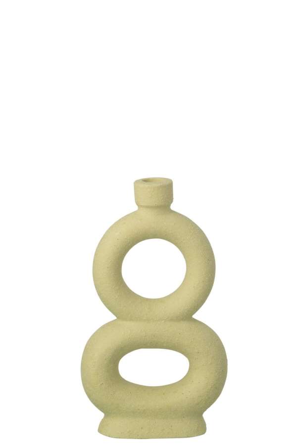 VASE SOLIFLORE 2 RINGS STONEWARE MINT GREEN LARGE