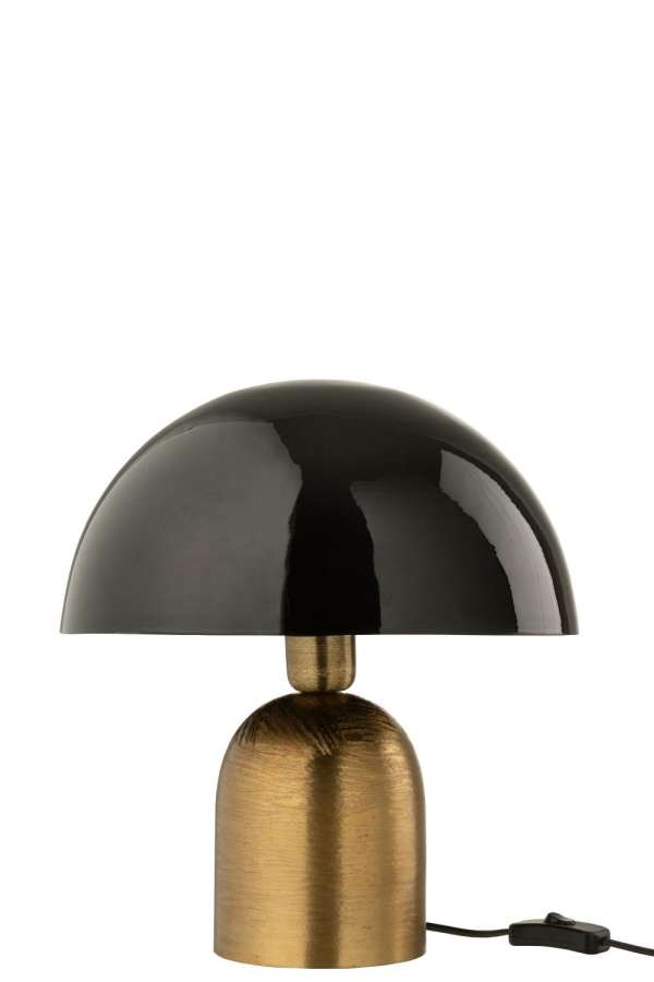 LAMPE MUSH METAL GOLD/BLACK