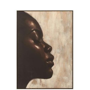PAINTING RECTANGLE GAYA PS TAUPE/DARK BROWN