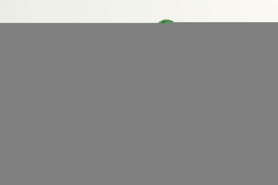 SET OF 3 BASKET STRIPED RAFFIA GREEN/NATURAL