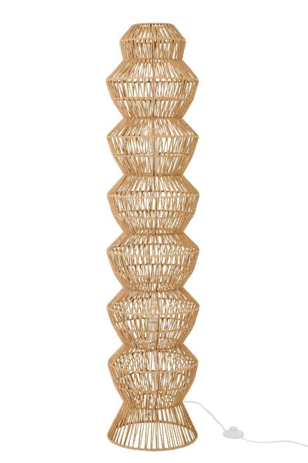 FLOOR LAMP ROPE METAL NATURAL