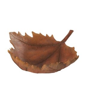 DECORATIVE TRAY LEAF AUTUMN LIMEPOWDER DARK ORANGE