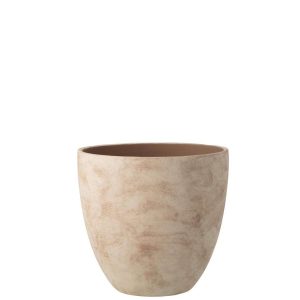 FLOWERPOT ROUND POTTERY LIGHT BEIGE EXTRA LARGE