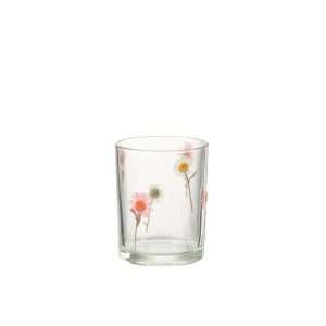 HURRICANE PEGGY FLOWERS GLASS LARGE