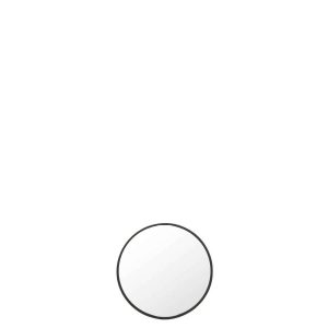 MIRROR ROUND MATT BLACK MEDIUM