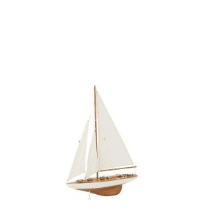 SAILBOAT WOOD WHITE/NATURAL MEDIUM