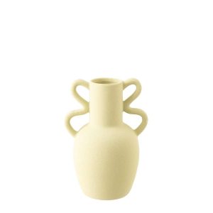 VASE 2 HANDLES STONEWARE MINT GREEN LARGE
