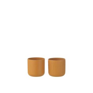FLOWERPOT GEN CERAMIC OCHRE EXTRA SMALL ASSORTMENT OF 2