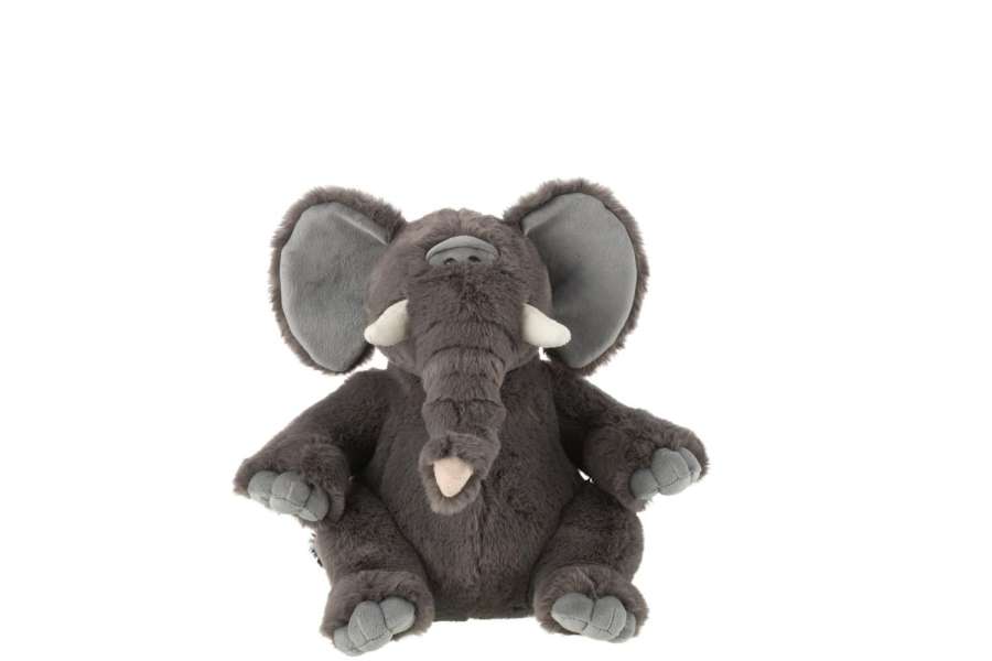 ELEPHANT PLUSH POLYESTER GREY MEDIUM