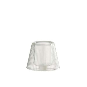 TEALIGHT HOLDER HAT GLASS TRANSPARENT