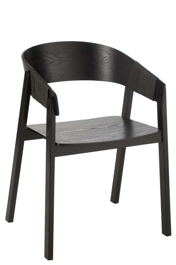 CHAIR NAGA ASHWOOD/ROPE BLACK