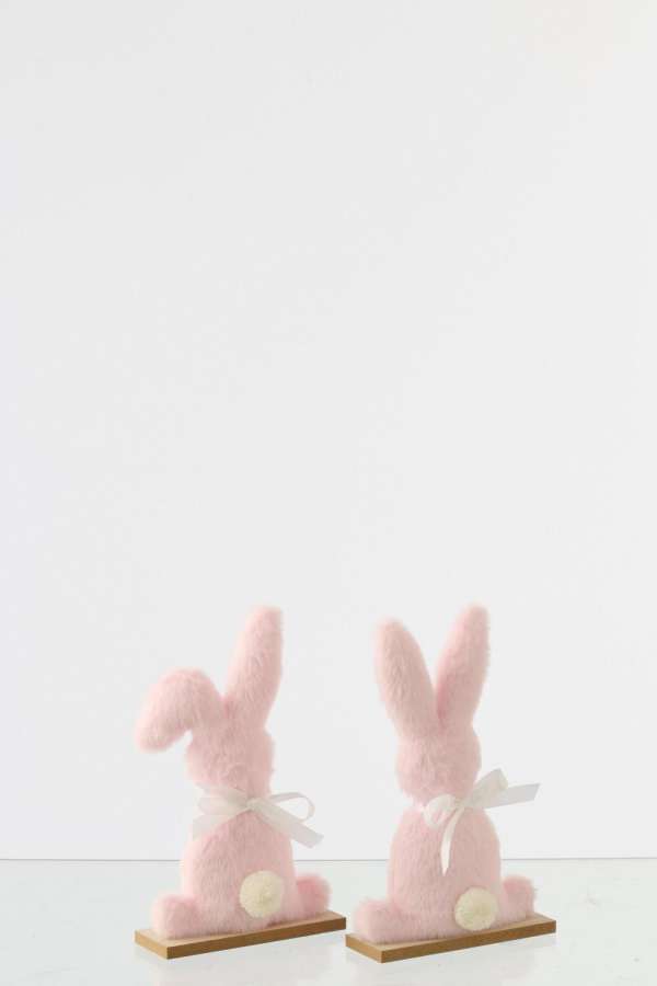 RABBIT POLYESTER LIGHT PINK SMALL ASSORTMENT OF 2