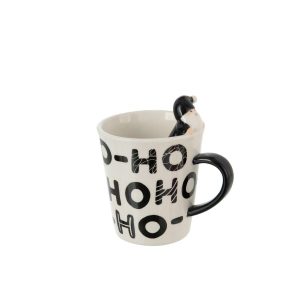 MUG SANTA CLAUS DOLOMITE WHITE/BLACK
