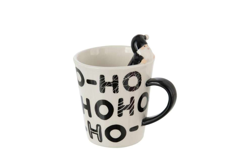 MUG SANTA CLAUS DOLOMITE WHITE/BLACK