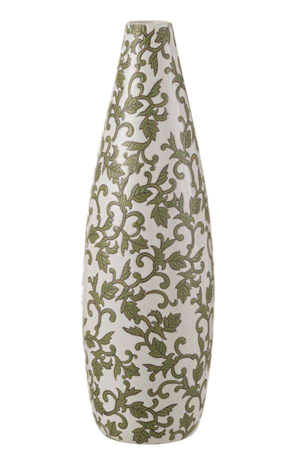 VASE YEZI  PORCELAIN GREEN/WHITE