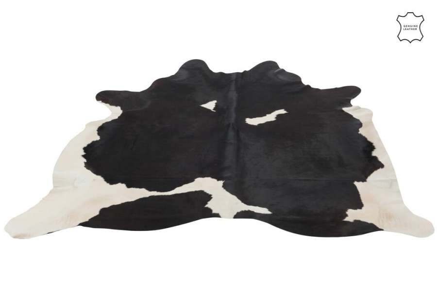 COW SKIN LEATHER BLACK/WHITE 3-4M²