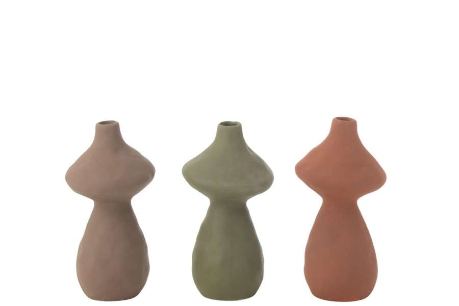 VASE MUSHROOM PORCELAIN MIX LARGE ASSORTMENT OF 3