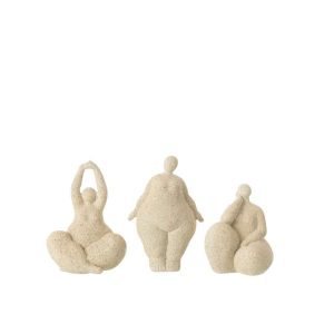 WOMEN MODERN RESIN BEIGE SMALL ASSORTMENT OF 3