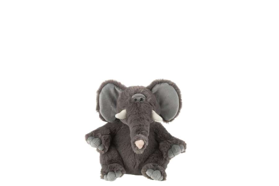 ELEPHANT PLUSH POLYESTER GREY SMALL