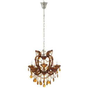 CEILING LAMP CHANDELIER ANTIQUE GLASS BROWN